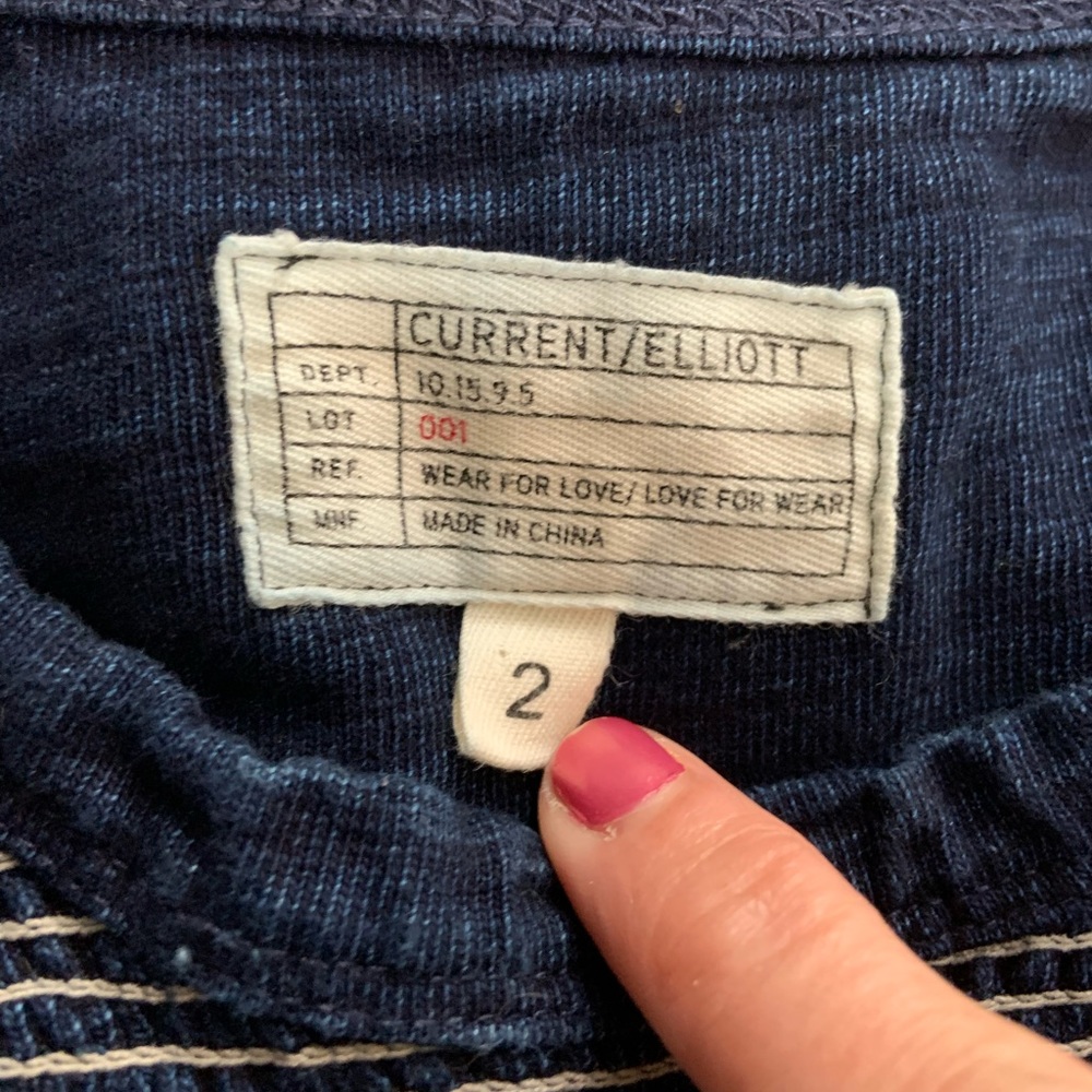 Current/Elliot dark denim blue swing top - Picture 9 of 15